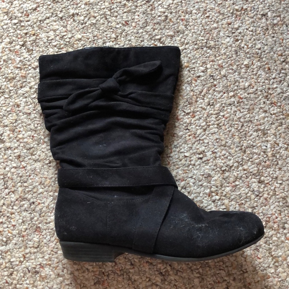 Wide calf black boots